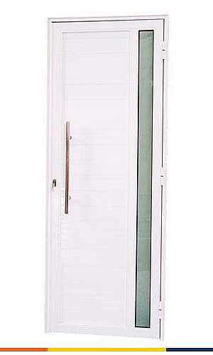 Porta de alumínio lambril liso Porta de alumínio lambril liso